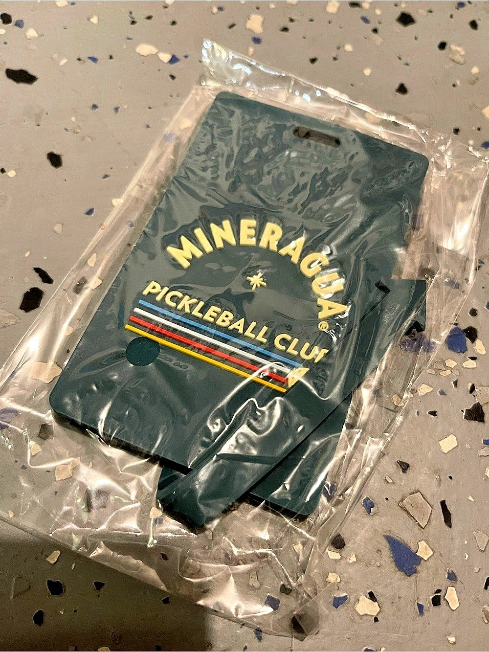 Mineragua Pickleball Club luggage tag NWT